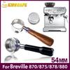 54MM Coffee Bottomless Portafilter Replacement Filter Basket For Sage Breville 870 878 880 Espresso Accessories Barista Tool