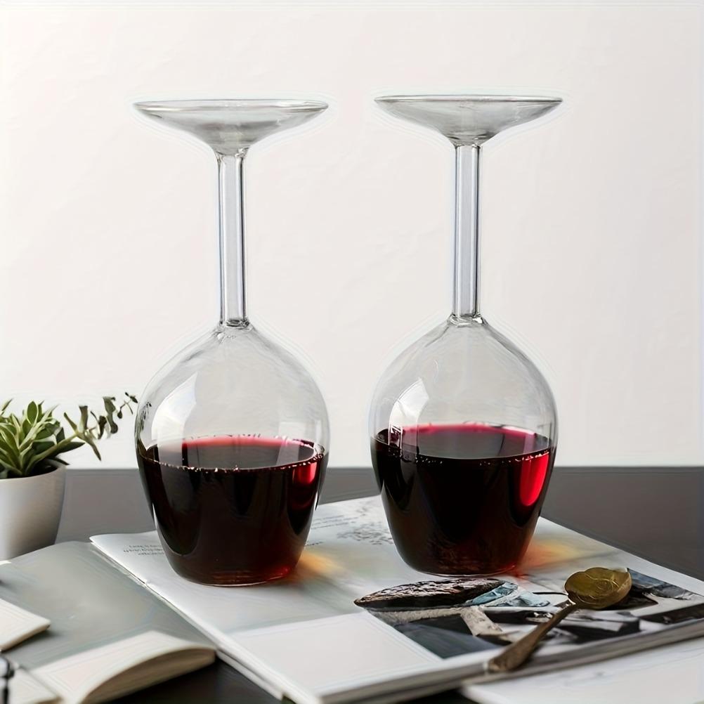 Creative Design Inverted Red Wine Inverted High Footed Red Wine Glass High Borosilicate Glass Cocktail Glass Creative Gift