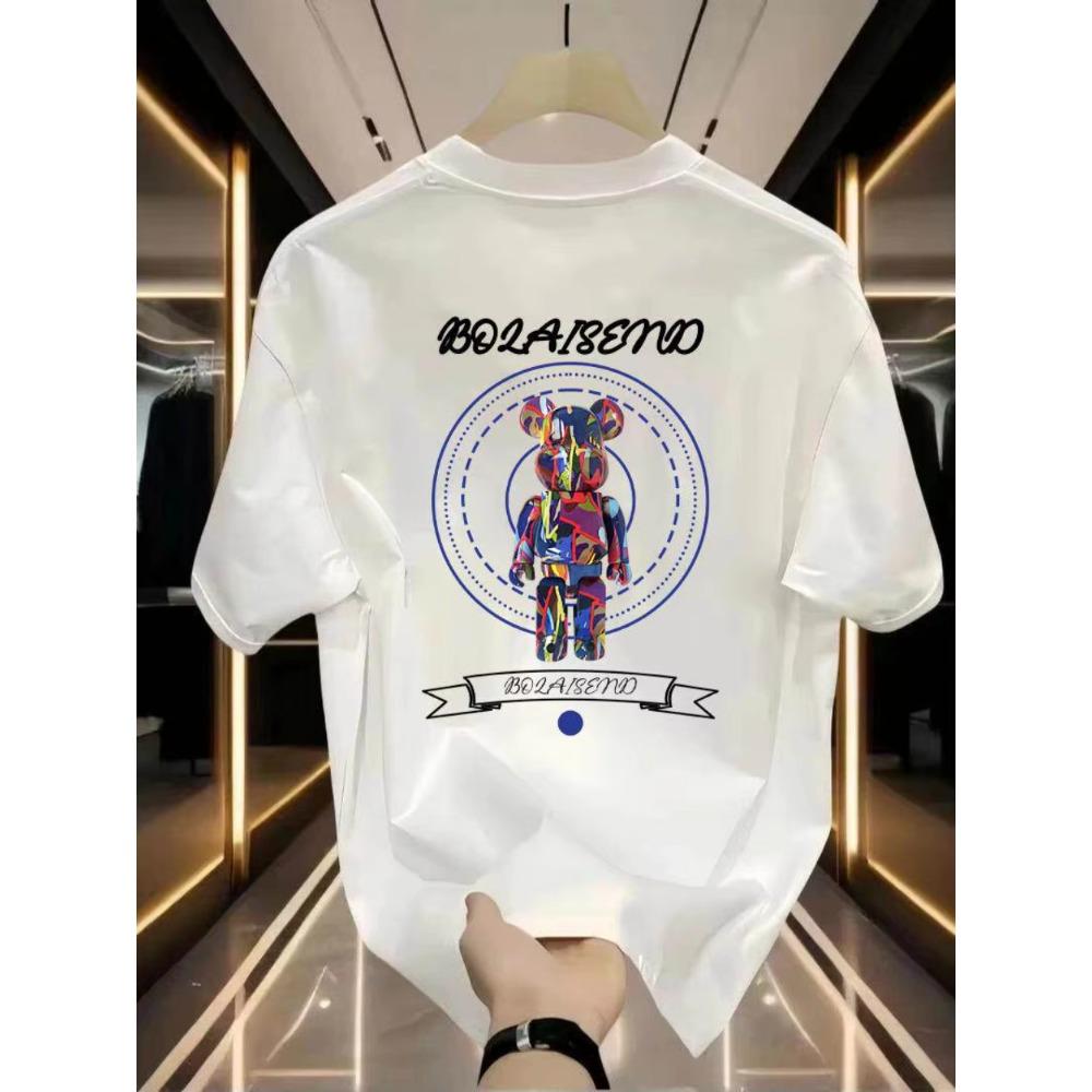 2026 Summer New Breathable Pure Cotton Casual Unisexs And Unisexs Printed Shortsleeved Top Is All Fashion Streetwear Hip Hop