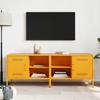 VidaXL TV Furniture 2 Pcs Mustard Yellow 68x39x50.5 Cm Steel, TV Stand, TV Sideboard, Multimedia Cabinet, TV Bench, Hi-fi Cabinet, 843001