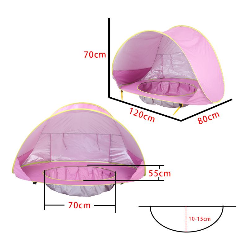 Tienda de campaña para la playa para bebé, piscina de sombra portátil, refugio solar con protección UV para niños, juguetes al aire libre, piscina para niños, tienda de campaña para jugar en casa, juguetes