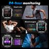 Rugged Military 1000mAh Smart Watch Men Outdoor Flashlight  Watch 2.01" HD Touch Screen Voice Bluetooth Call Smartwatch NEW