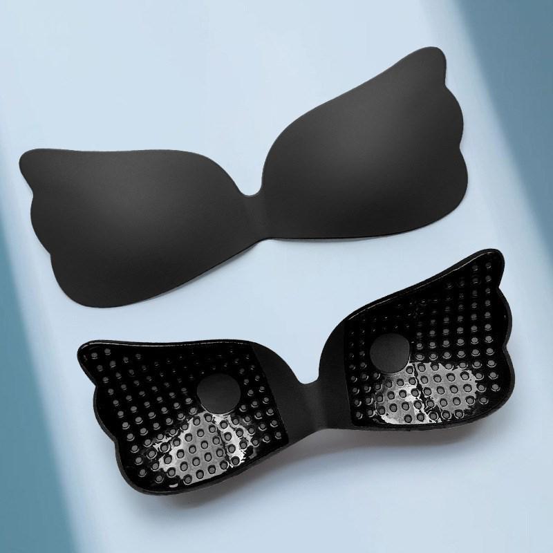 Lala Goddess Push-up Strapless Silicone Nipple Covers - Invisible Angel Wings Design Breast Pads