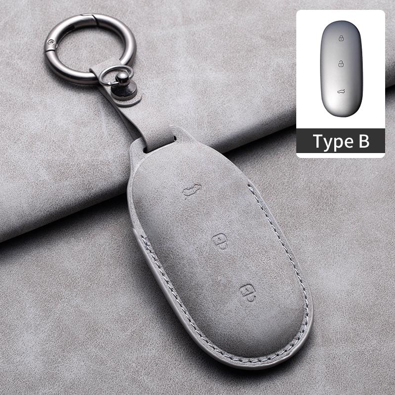 Sheepskin Car Key Case for LEADING IDEAL Lixiang L7 L8 L9 ONE 2025 2025 Li Auto Smart Remote Cover Keychain Shell Accessories