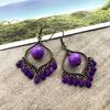 Shuimu's Language, Simple Water Drop Heart Earrings Femininity Small Retro Fashion Versatile Earrings