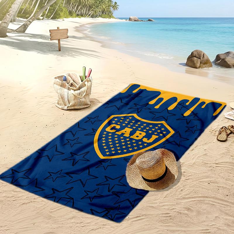 Boca Juniors 2 Bedrucktes Strandtuch Schnelltrocknend Weiches Handtuch Tragbare Große Rechteckige Stranddecke für Reisen Schwimmbad