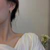 S925 Gold-Plated Sterling Silver Earrings with Pearls and Diamonds - Elegant and Unique Design for Women