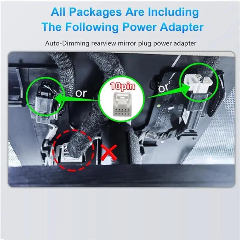 Universal 10pin Connector for Dashcam Power Supply Includes USB Cable for Various Devices Safe Operation