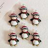 11 Pcs Cute Christmas Penguin Resin Charms Funny Christmas Hats Animal Pendants DIY Christmas Gifts Jewelry Making Accessories