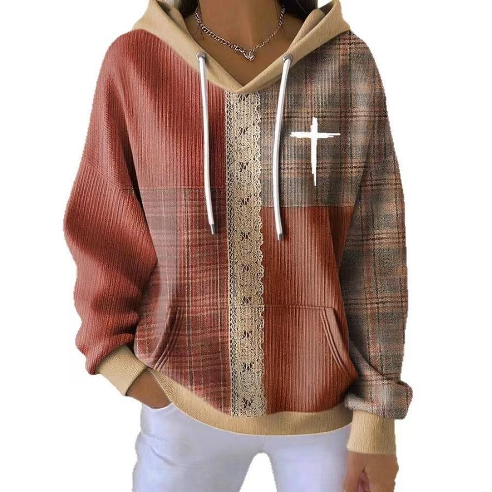 Autumn Cross Grid Pattern 3d Print Hoodie Kids Fasual European American Style Hoodie Streetwear Sweatshirt Girl Clothes Top