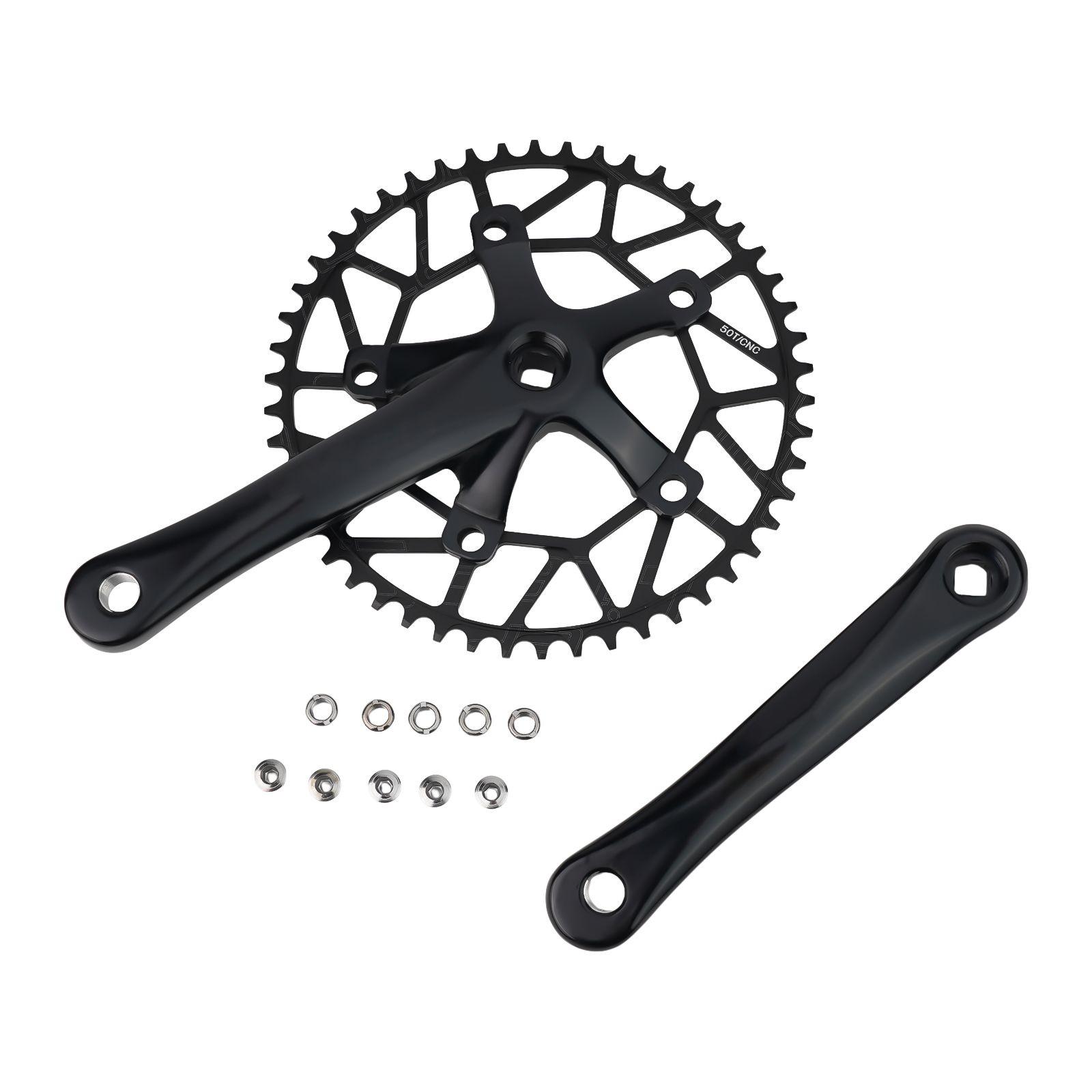

Ультралегкий порожнистий 130BCD 50-58t шатуни Chainring велосипед 170 мм кривошип 50T чорний