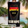 Strandtuch Deutschland Nationalmannschaft Druck Benutzerdefinierter Name Text Weiches Handtuch für Schwimmbad