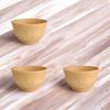 J-kitchens Miso Soup Bowls, Wooden, Kisai, Natural, Small, Set of 3, 10.5cm x 6.3cm