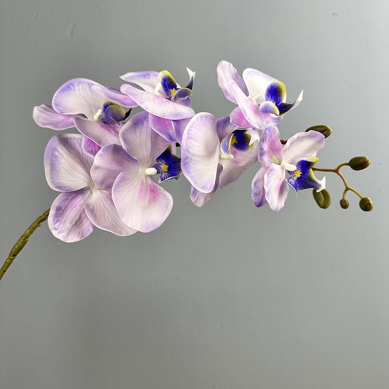 

4pcs Cafe Decor Artificial Flowers Real Touch Pink Phalaenopsis Hall Decoration Simulation 7 Heads Butterfly Orchid Branch жемчужина белый