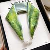 Women's Magnetic Buckle Silk Scarf - Fashionable Neck Protection for Spring, Summer, and Autumn