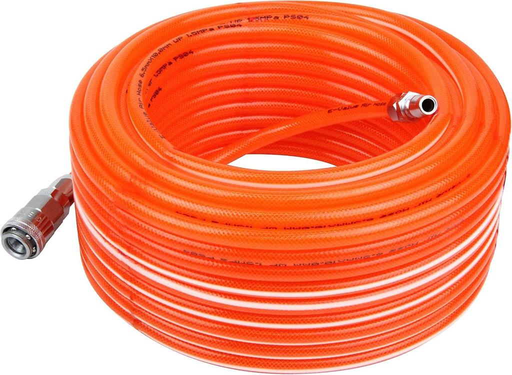Urethane Air Inner Diameter X Outer Diameter Clear Orange E-Value Hose, 6.5mm 10.0mm, EAZ-030N, 30m,
