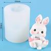 Cute Rabbit Silicone Mold Diy Fudge Baking Little White Rabbit Mousse Cake Mold