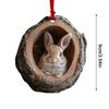 Christmas Raccoon Owl Acrylic Pendant 2D Animal Christmas Tree Pendant Ornament 2026 Xmas Navidad 2026 New Year Party Supplies