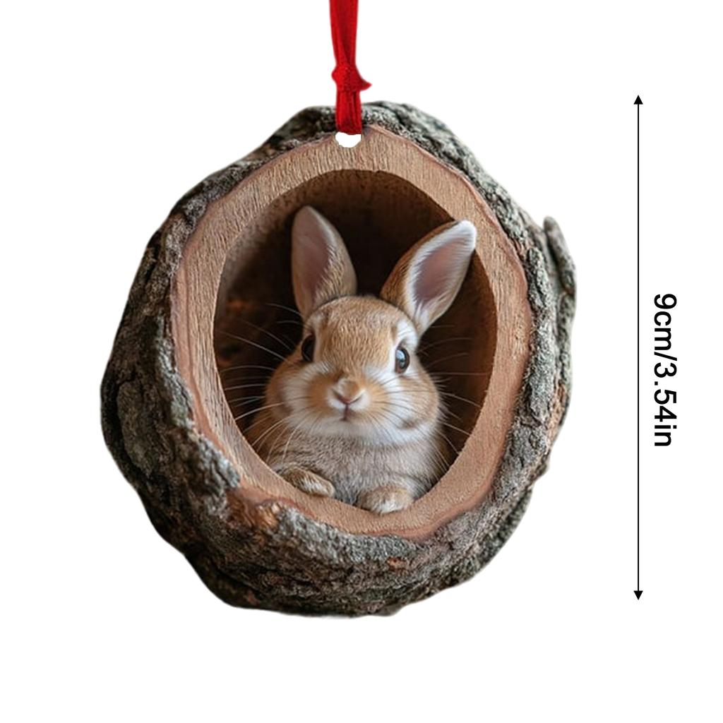 Christmas Raccoon Owl Acrylic Pendant 2D Animal Christmas Tree Pendant Ornament 2026 Xmas Navidad 2026 New Year Party Supplies
