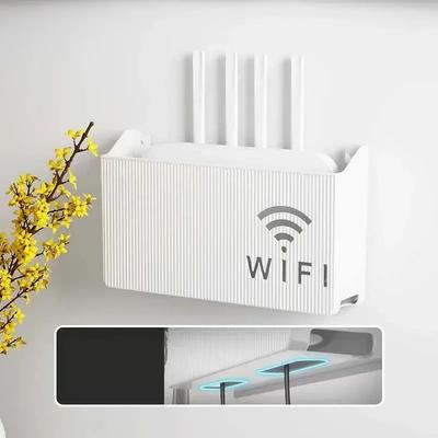 Nástěnná bezdrátová Wifi routerová police ABS plastový úložný box Stojan na router Držák na kabely a napájení Organizér Box do obývacího pokoje