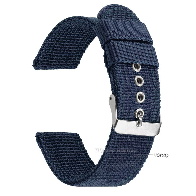 16mm 18mm 20mm 22mm Nylon Armee Sportband Nylon Stoff Gürtel Zubehör Dornschließe Bänder Schwarz Kaffee Blau Grün Uhrenarmband