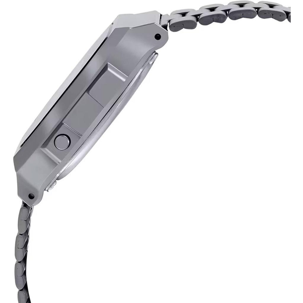 Casio Unisex Digital Vintage Silver G-Shock A168WGG-1BVT Watch,