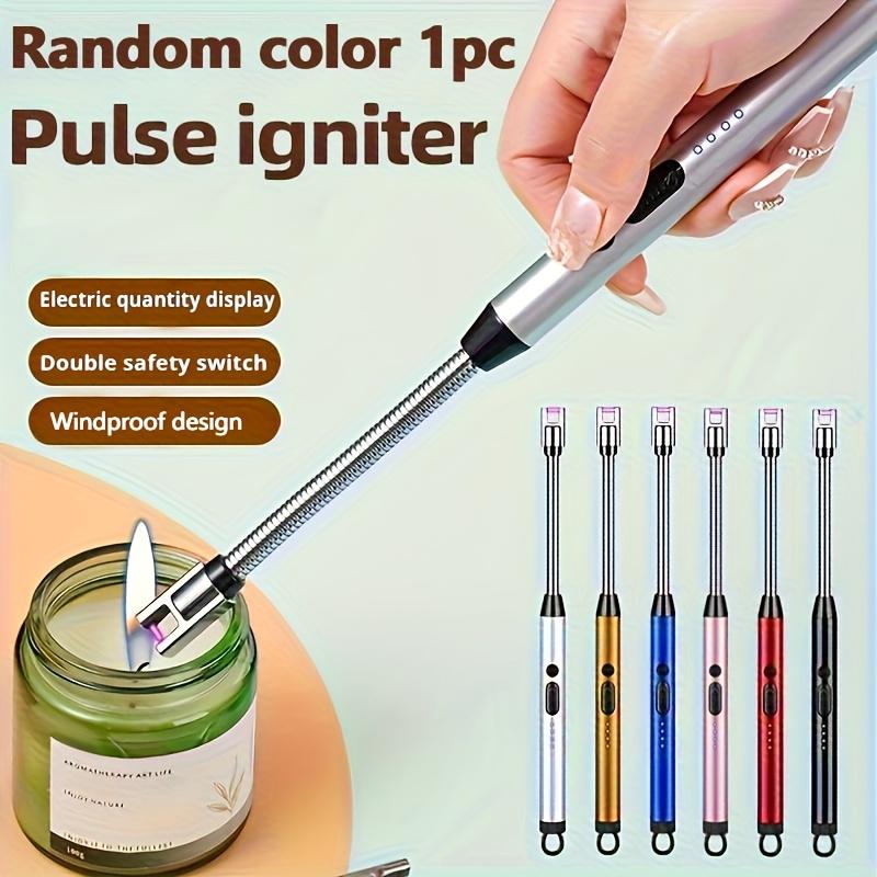 USB Fast-Charging Long-Lasting Pulse Igniter | Extended Heat-Resistant Metal Body | Multi-Scene Ignition Stick for Outdoor Camping Emergency