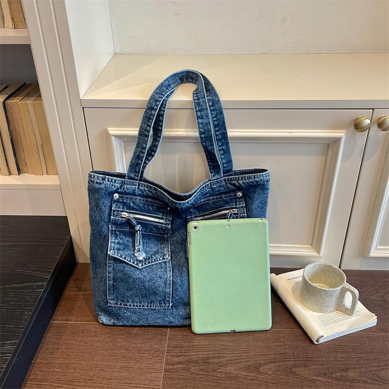 Denim Crossbody Bag Women Shoulder Handbag Large Capacity Tote Bag