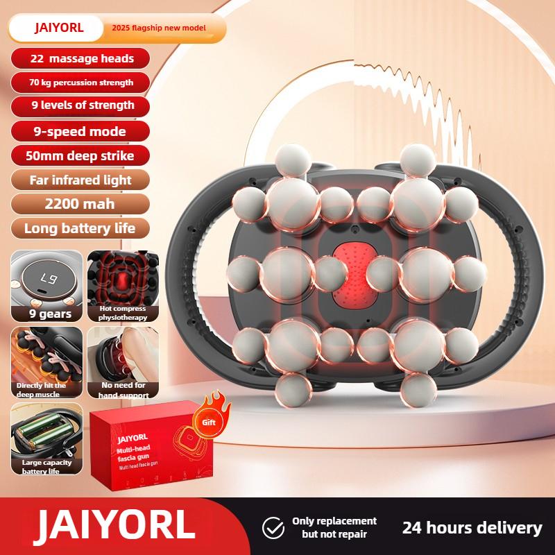 JAIYORL High Quality 22 Massage Heads Massage Gun Deep Tissue Muscle Professional Grade Wireless Frequency Vibration Masajeador