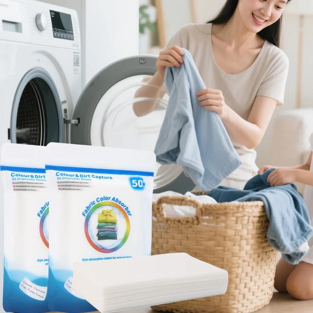 Washing Machine Color Absorption Sheet Dyeing Proof Laundry Sheets Anti-Staining Laundry Tablet Color Catcher Non-woven Fabric 4