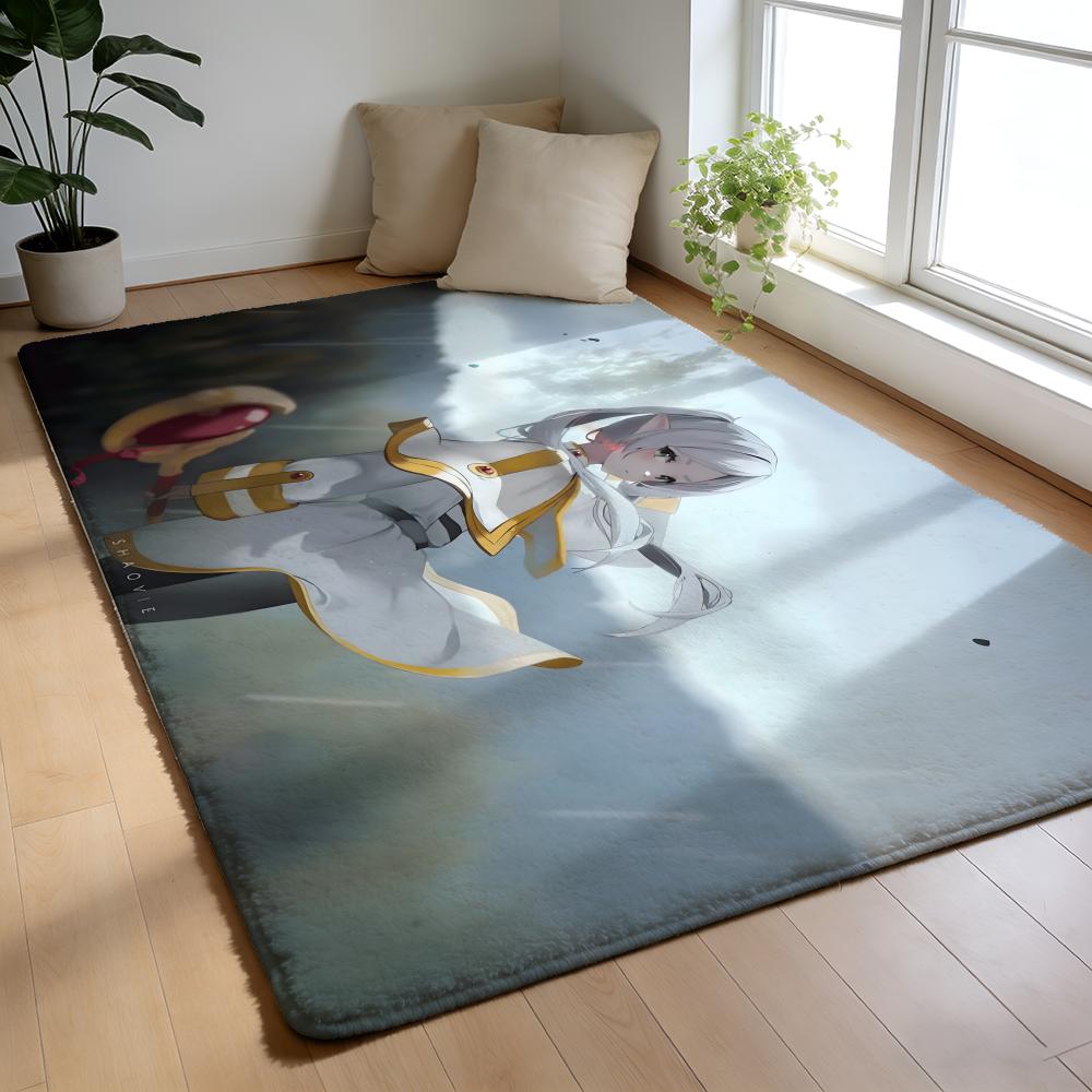 F-Frieren B-Beyond Journeyis End Floor Mat Soft Thick High Density Flannel Mat Non-Slip Absorbent Rug For Bathroom Bedroom Home