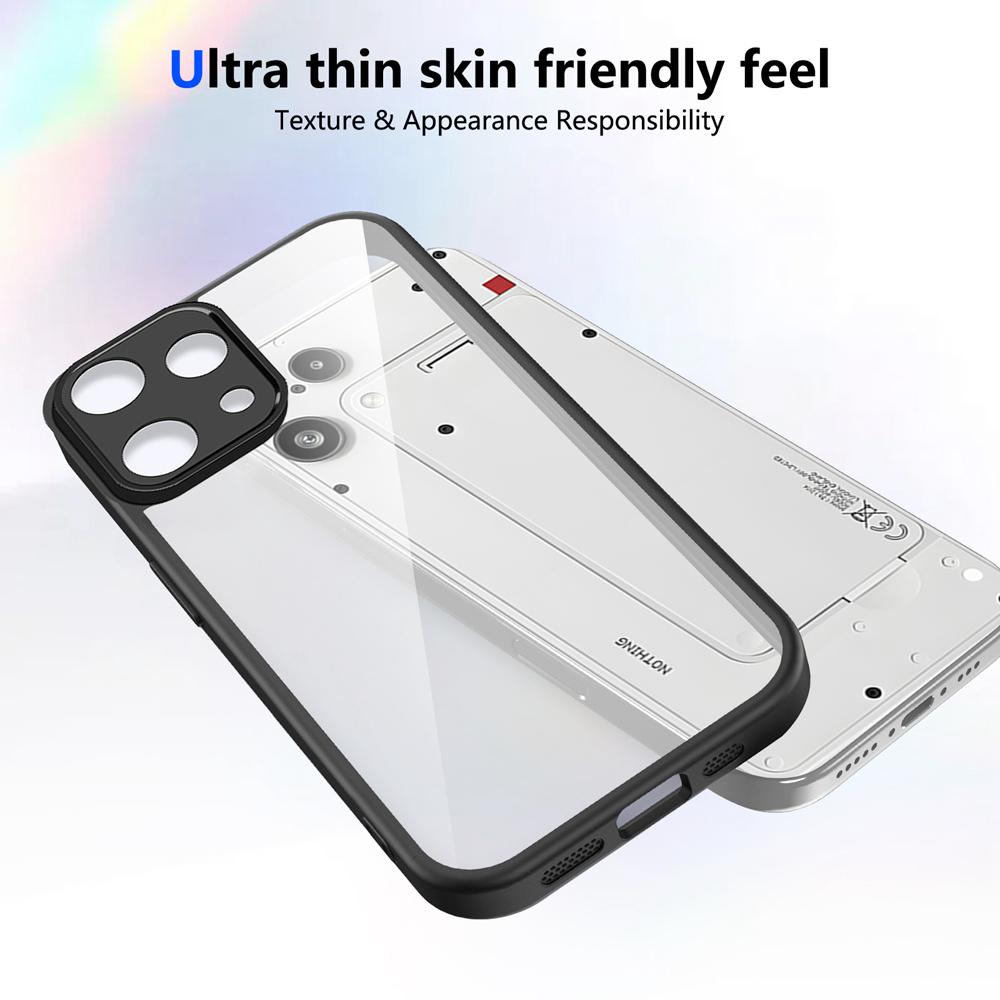 KEYSION Transparente Handyhülle für Nothing Phone 3A Lite Weiches Silikon+PC Klar Stoßfest Handy Rückseite für Nothing 3A Lite