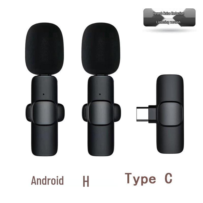 Dual Wireless Lavalier Mic Set with Magnetic Connection, Battery Display, Charging Case, Noise Reduction, Ideal for Live Streaming & Recording