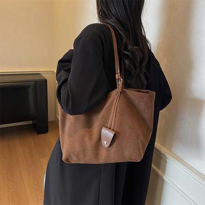 Frosted Retro Bag Women's Large-capacity New Fashionable Versatile Shoulder Bag Niche Work Commuter Tote Bag