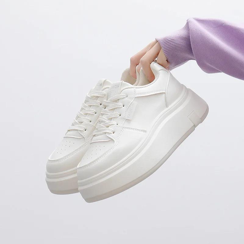 Fashion 2025 New White Chunky Sneakers Women Platform Sports Shoes Ladies Casual Tennis Female Vintage Design Footwear Zapatillas Mujer