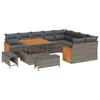 Garden Sofa Set with Cushions 12 Pcs Grey