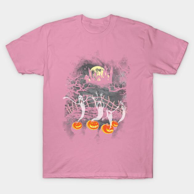 T Shirt Women Ghosts Of Halloween Harajuku Print Kawaii Tshirt Summer Short Sleeve Female T-Shirt Top Tee