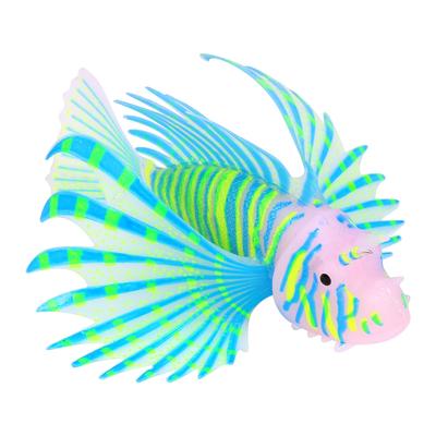 Fluoreszierende Fisch Aquarium Ornamente 3D Künstliche Silikon Fisch Tank Aquarium Dekorationen Blau