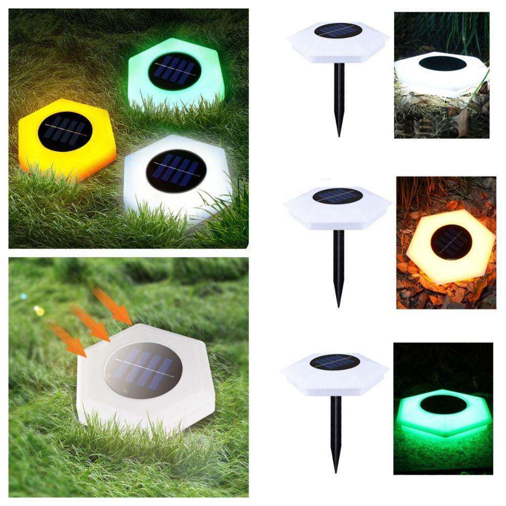 

Solar Powered Ground Lamp Deck Lights Hexagon Solar Underground Light Stairs Fences