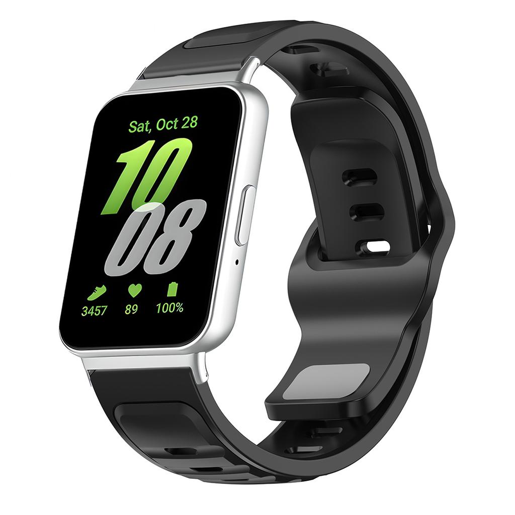 Two Tone Silicone Band For Samsung Galaxy Watch Fit 3 Sport Strap For Galaxy Fit3 Adjustable Smartwatch Breathable Bracelet
