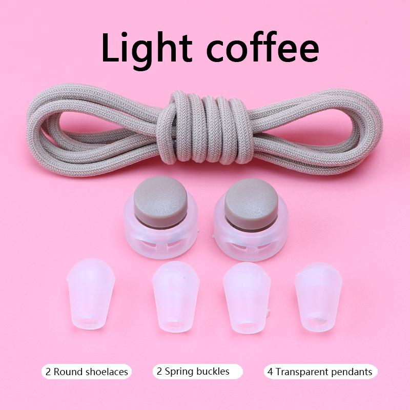 Spring Lock Shoelaces No Tie Shoe Laces Sneakers Round Elastic Shoe Lace Kid Adult Quick Without Ties Shoestrings Rubber Bands