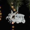 2pcs Acrylic Crystal Christmas Tree Pendant Angel/Dancing Girl Stereoscopic Xmas Tree Hanging Ornaments DIY with Sequins