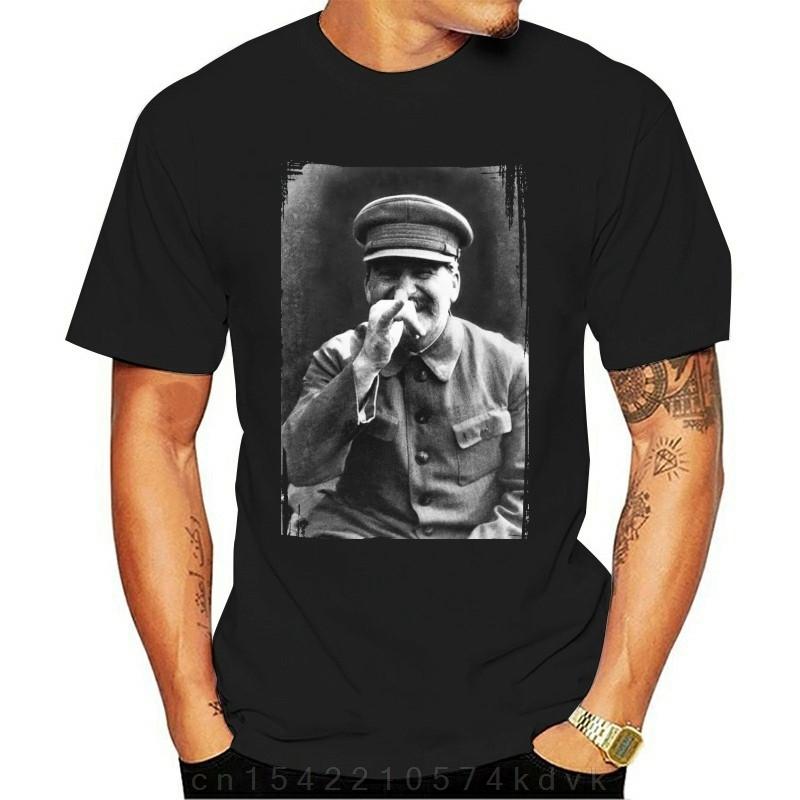 Stalin Jokes TShirt Schwarz RussiaJosef UDSSRKultDDRLeninRevolution Unisex High Quality Custom Printed Tops Hipster Tees
