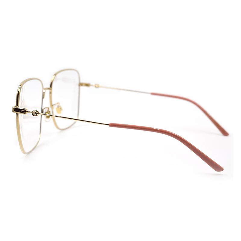 Gucci optical glasses [Available Prescriptions] Love Parade GG Logo Modern Plain Square Gold F glasses case (random size and color) + glasses cloth