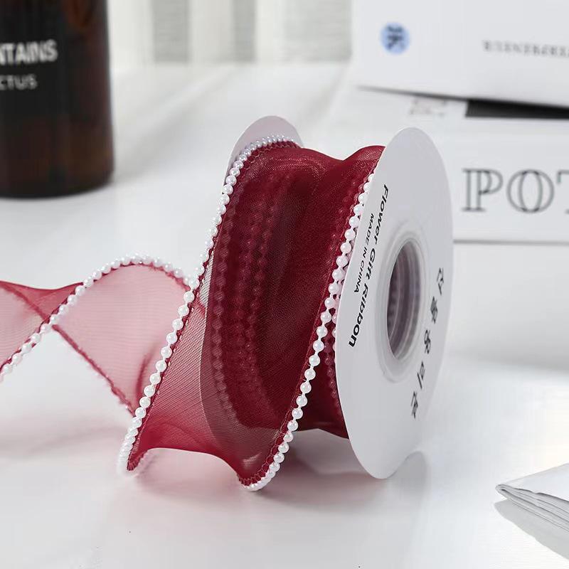 Valentine's Day Korean Fishtail Yarn Ribbon for DIY Flower Bouquets and Cake Decorations