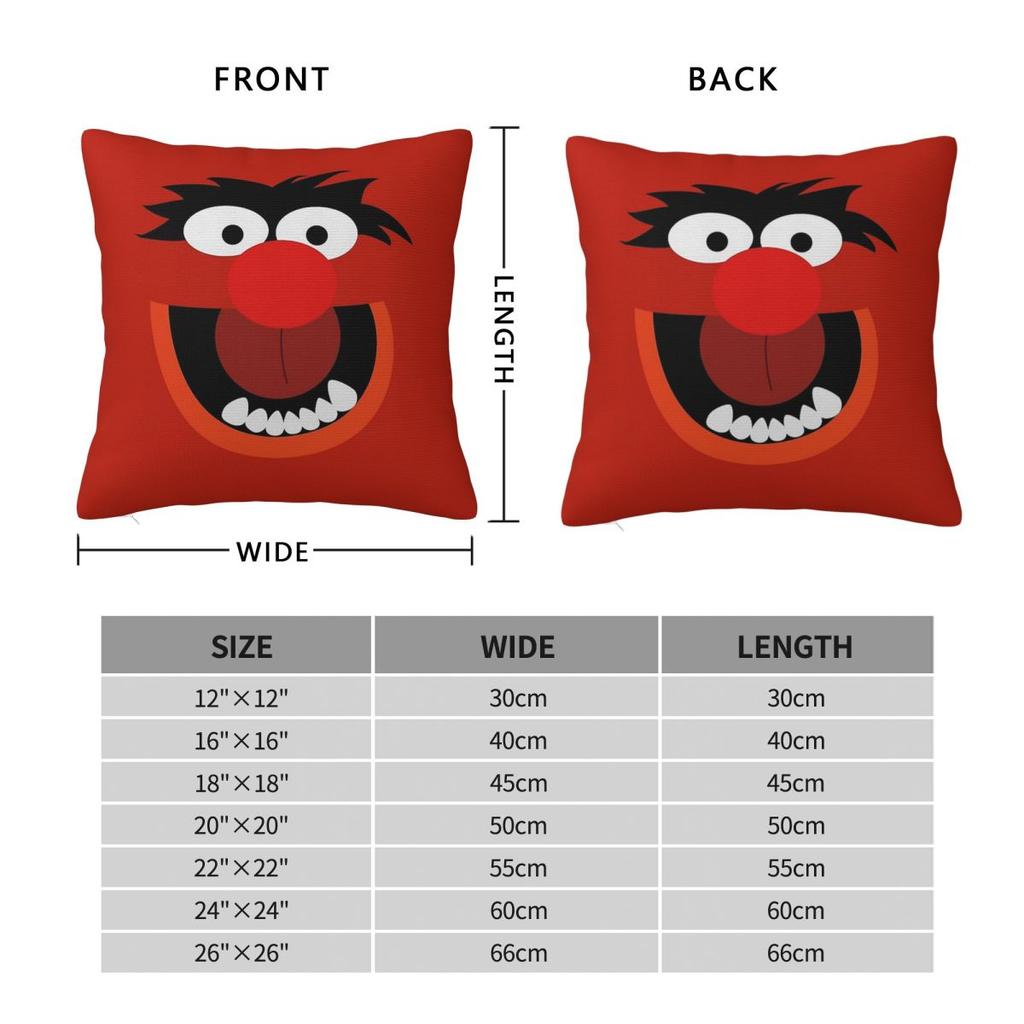 Animal Crazy Drummer Square Pillowcase Polyester Linen Velvet Pattern Zip Decorative Throw Pillow Case Sofa Cushion Cover