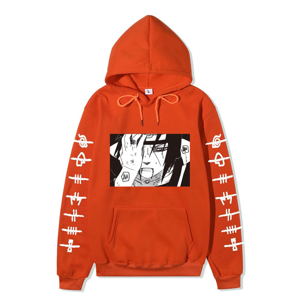 Naruto Uzumaki Anime Graphic Winter Thick Fleece Lined Warm Long Sleeve Hooded Sweatshirt Casual Loose Daily Outdoor Pullover Tops