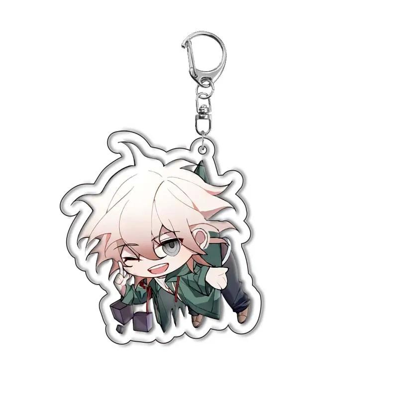Portachiavi Acrilico Double Sided Danganronpa Collezione Fan Figure Anime Gioco Nanami ChiaKi Nagito Komaeda Ciondolo Gadget Carino