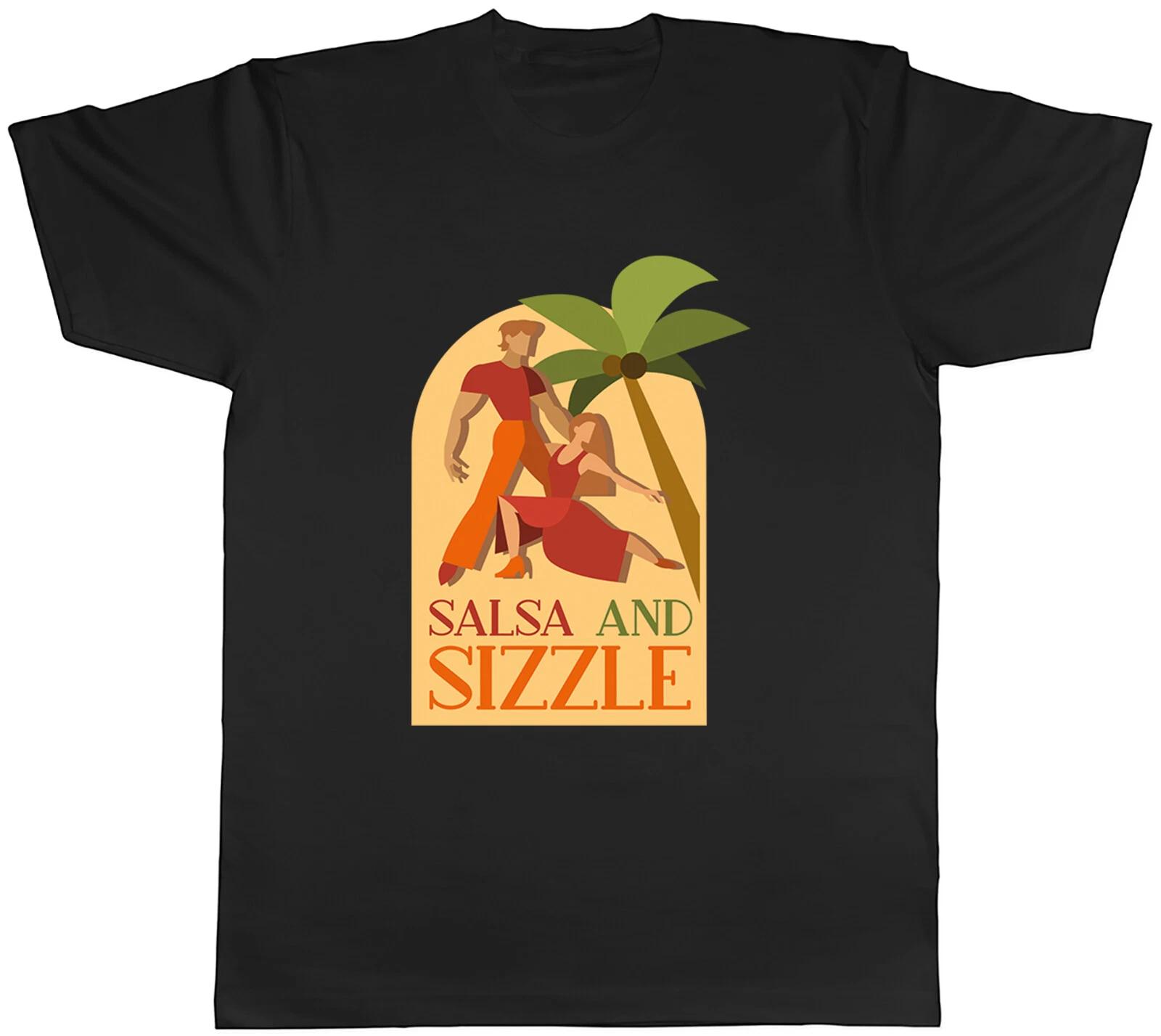 Salsa and Sizzle Mens T-Shirt Salsa Dancing Dancer Partner Tee Gift S