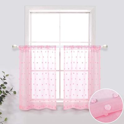 Rideau de fenêtre utile, Texture douce, tige d'ombrage à travers le Design moderne en dentelle Jacquard, cantonnière de cuisine, accessoires ménagers